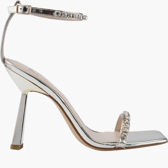 NWOB Marc Fisher Karima Ankle Strap Sandal Heels (rhinestone) - Picture 2 of 7